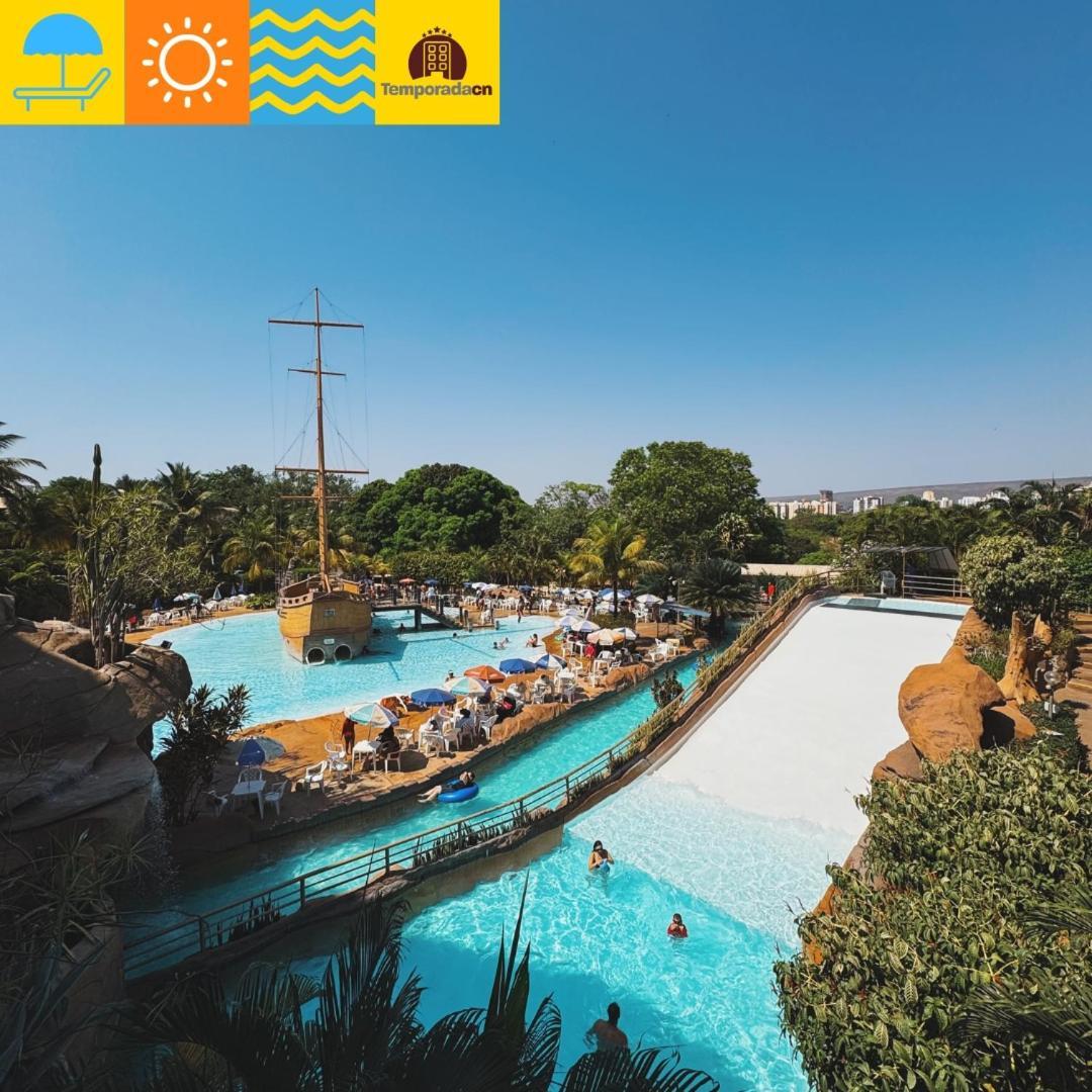 Piazza Com Acesso Ao Acqua Park Aparthotel Калдас Новас Екстериор снимка