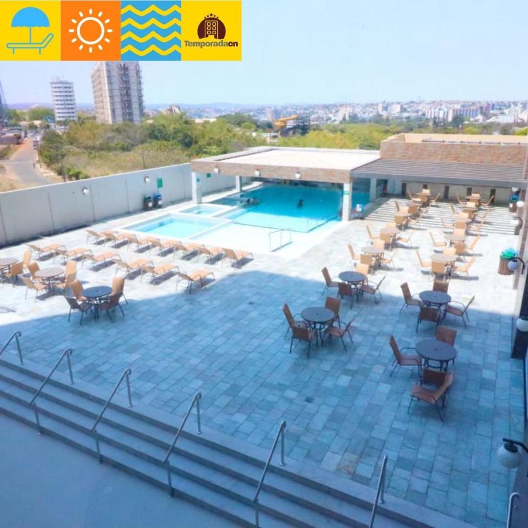 Piazza Com Acesso Ao Acqua Park Aparthotel Калдас Новас Екстериор снимка